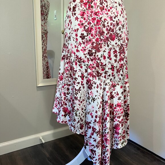 Taylor Floral Asymmetrical Sleeveless midi dress, Size 6 - Picture 14 of 16